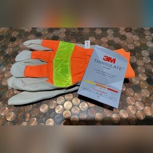 3M Thinsulate Insulated Work Gloves Reflective Gloves With Safety Cuff Size L